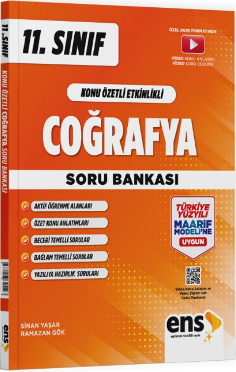 ENS Yayıncılık 11. Sınıf Coğrafya Konu Özetli Etkinlikli Soru Bankası