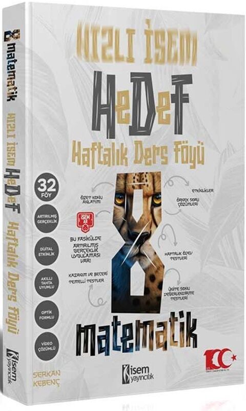 İsem Yayınları 8. Sınıf Hızlı İsem Matematik Hedef Haftalık Ders Föyü
