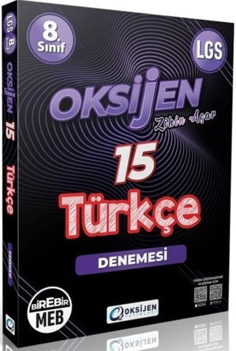 Oksijen Yayınları 8. Sınıf LGS Türkçe Oksijen 15 Deneme