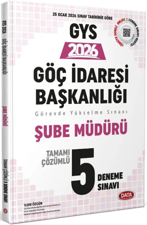 Data Yayınları 2026 GYS Göç İdaresi Başkanlığı Şube Müdürlüğü Tamamı Çözümlü 5 Deneme