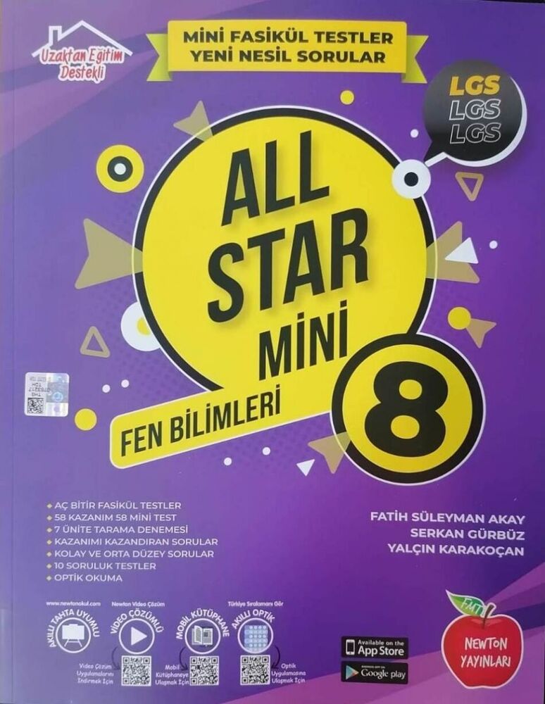Newton Yayınları 8. Sınıf LGS Fen Bilimleri All Star Mini Fasikül Testler Soru Bankası