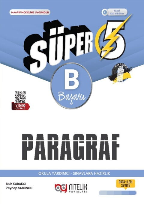 Nitelik Yayınları 5. Sınıf Paragraf Süper B Soru Kitabı