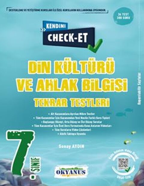 Okyanus Yayınları 7. Sınıf Kendini Check Et Din Kültürü Ve Ahlak Bilgisi Tekrar Testleri