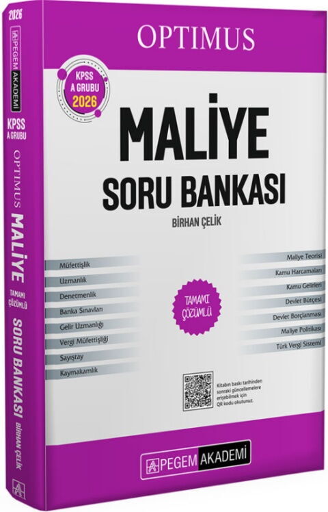 Pegem Yayınları 2026 KPSS A Grubu Optimus Maliye Tamamı Çözümlü Soru Bankası