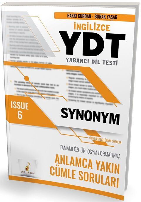 Pelikan Yayınları YDT İngilizce Synonym Issue 6