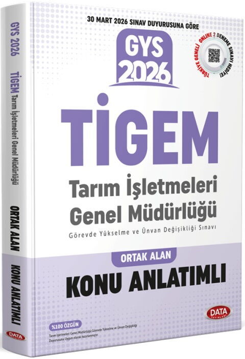Data Yayınları 2026 GYS Tarım İşletmeleri Genel Müdürlüğü Tigem Konu Anlatımlı