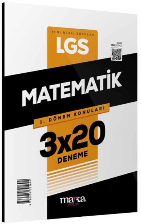 Marka Yayınları 8. Sınıf LGS Matematik 1. Dönem Konuları 3x20 Deneme