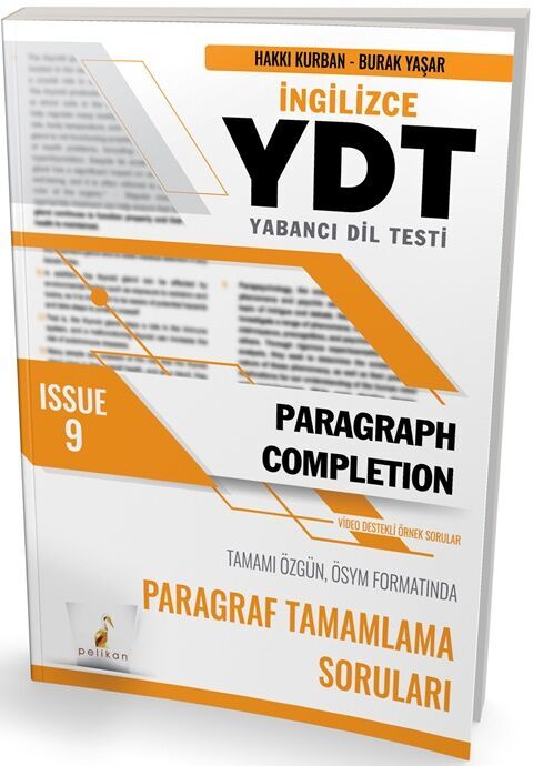 Pelikan Yayınları YDT İngilizce Paragraph Completion Issue 9