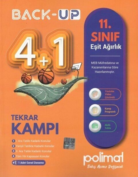 Polimat Yayınları 11. Sınıf Back Up 4+1 Eşit Ağırlık Kamp Kitabı