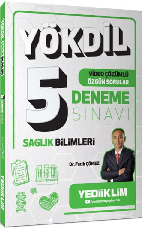 Yediiklim  YÖKDİL Sağlık Bilimleri Video Çözümlü Özgün Sorular 5 Deneme Sınavı