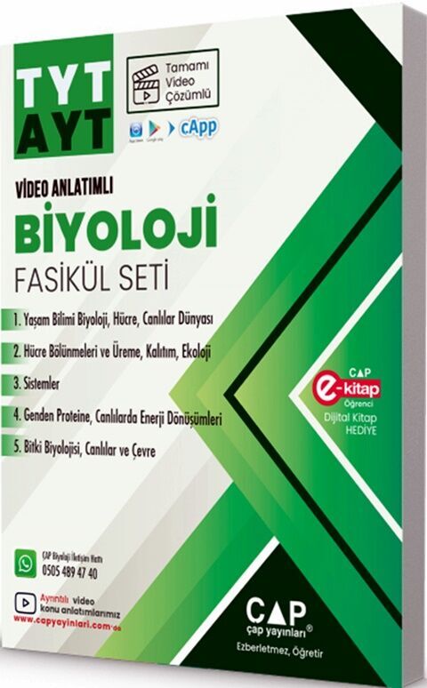 Çap Üniversiteye TYT AYT Hazırlık Biyoloji Fasikülü Seti