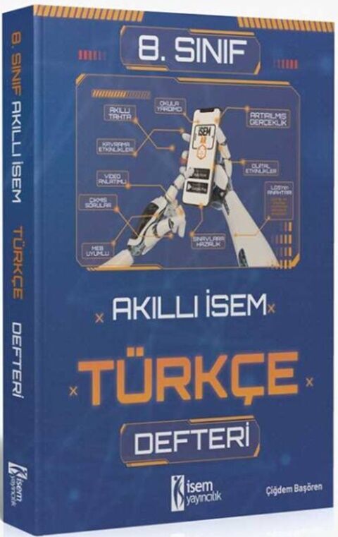İsem Yayınları 8. Sınıf Türkçe Akıllı İsem Defteri