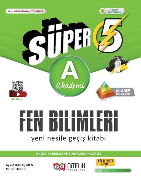 Nitelik Yayınları 5. Sınıf Süper Fen Bilimleri A Yeni Nesile Geçiş Kitabı