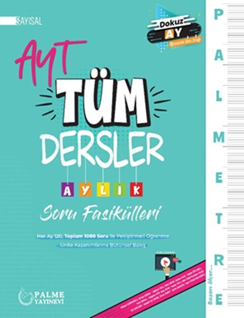 Palme Yayınları AYT Sayısal Tüm Dersler Palmetre Aylık Çalışma Soru Fasikülleri