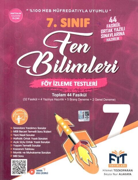 Fit Yayınları 7. Sınıf Fen Bilimleri Föy İzleme Testleri 44 Fasikül