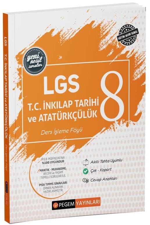Pegem 8. Sınıf LGS T.C. Inkılap Tarihi ve Atatürkçülük Ders İşleme Föyü