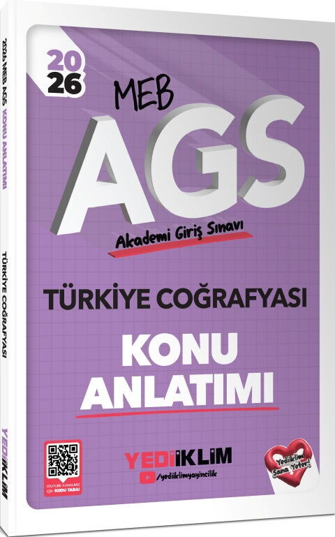 Yediiklim  2026 MEB AGS Türkiye Coğrafyası Konu Anlatımı