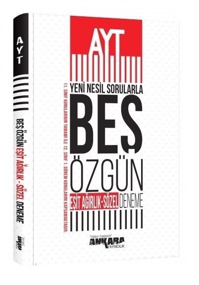 Ankara Yayıncılık AYT Eşit Ağırlık Sözel Yeni Nesil Sorularla 5 Özgün Deneme