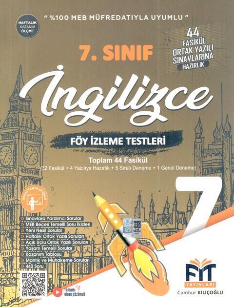 Fit Yayınları 7. Sınıf İngilizce Föy İzleme Testleri 44 Fasikül