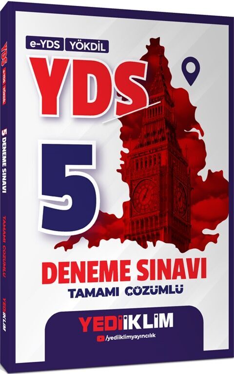 Yediiklim  E-YDS YÖKDİL YDS Tamamı Çözümlü 5 Deneme Sınavı