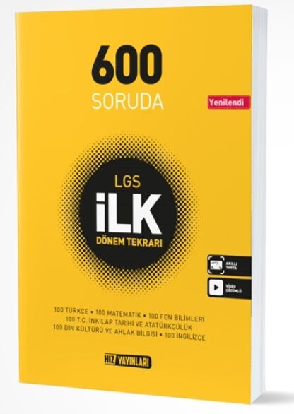 Hız Yayınları 8. Sınıf LGS 600 Soruda İlk Dönem Tekrarı,Kitapİşler