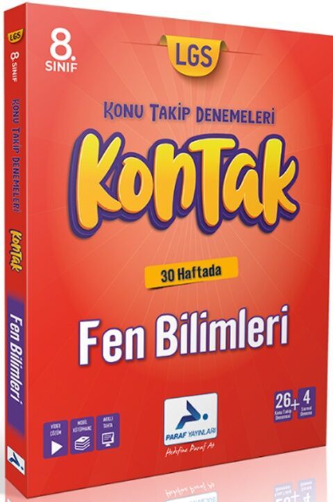 Paraf Yayınları LGS 8. Sınıf Fen Bilimleri Kontak Konu Takip Denemeleri