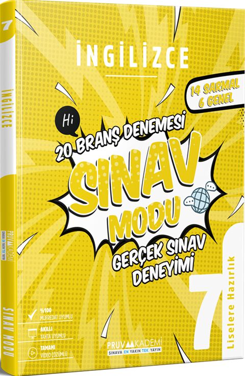 Pruva Akademi 7. Sınıf İngilizce Deneme