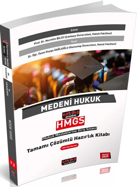 Savaş Yayınları HMGS Medeni Hukuk Tamamı Çözümlü Hazırlık Kitabı