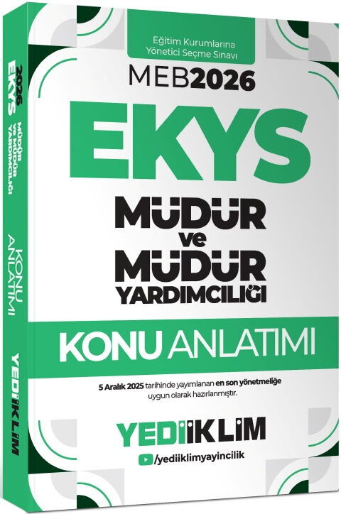 Yediiklim 2026 MEB EKYS Müdür Ve Müdür Yardımcılığı Konu Anlatımı