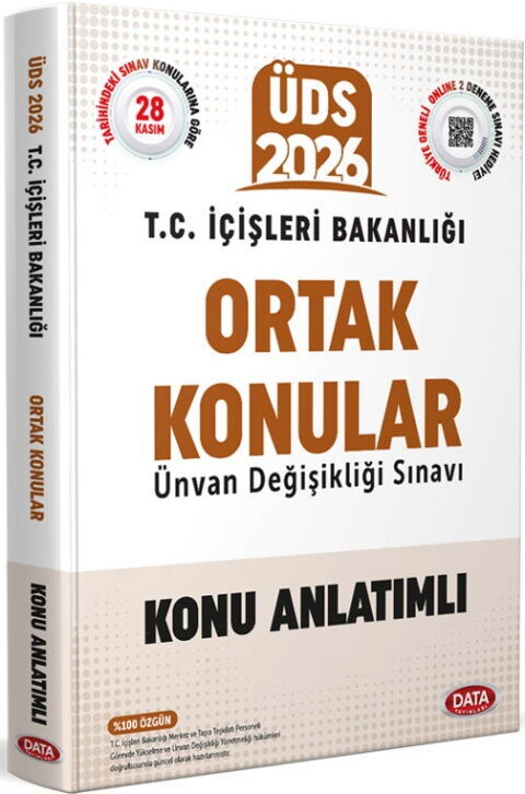 Data Yayınları 2026 ÜDS T.C. İçişleri Bakanlığı GYS Ortak Konular Konu Anlatımlı