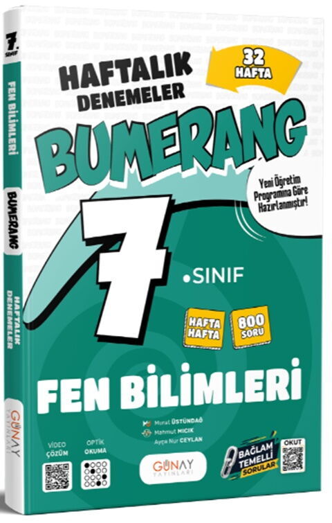 Günay Yayınları 7. Sınıf Fen Bilimleri 40 Haftalık Denemeler