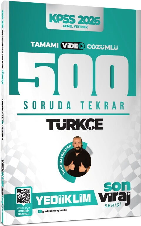 Yediiklim 2026 KPSS Türkçe Son Viraj Serisi Tamamı Video Çözümlü 500 Soruda Genel Tekrar Kampı