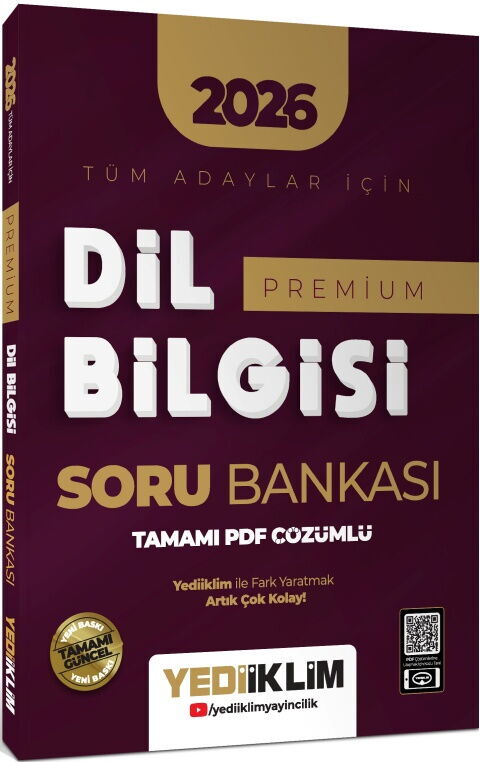Yediiklim  2026 Tüm Adaylar İçin Dil Bilgisi Premium Tamamı PDF Çözümlü Soru Bankası