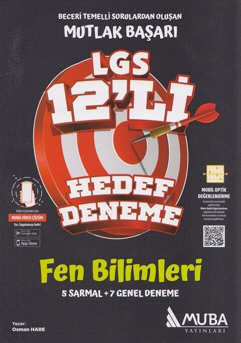 Muba Yayınları 8. Sınıf LGS Fen Bilimleri 12 li Hedef Deneme