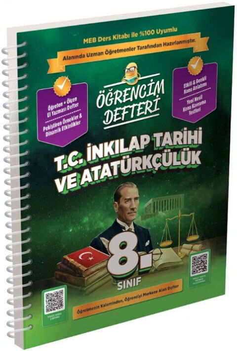 Murat Yayınları 8. Sınıf T.C. İnkılap Tarihi ve Atatürkçülük Öğrencim Defteri