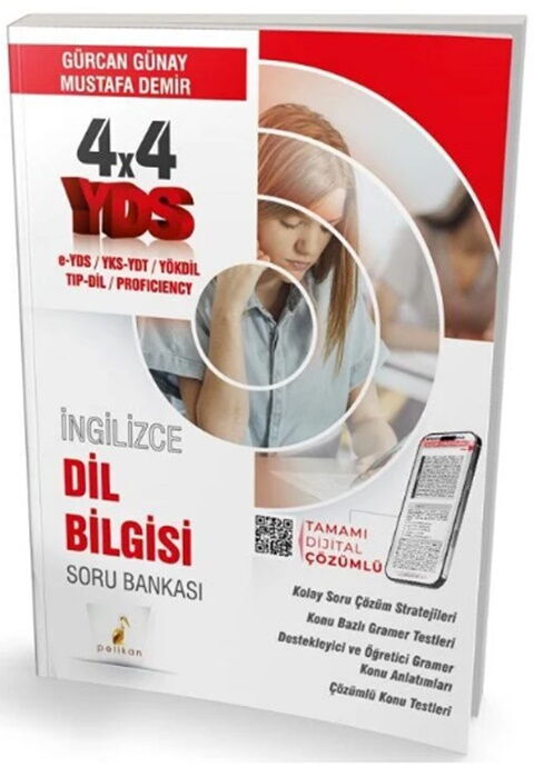 Pelikan Yayınları YDS İngilizce 4x4 Dil Bilgisi Soru Bankası