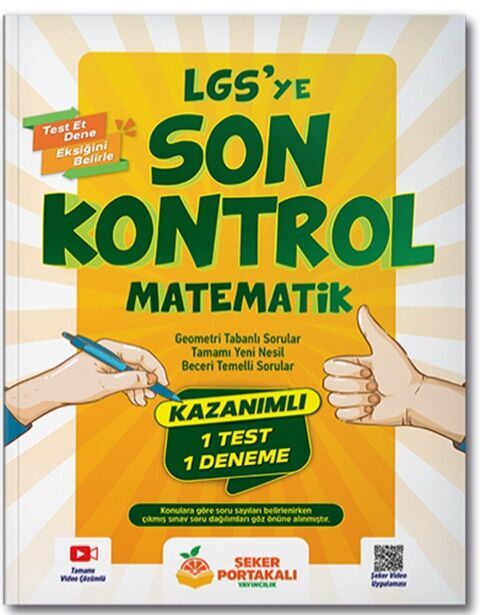 Şeker Portakalı Yayınları 8. Sınıf LGS ye Son Kontrol Matematik