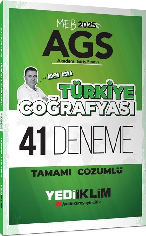 Yediiklim  2025 MEB AGS Türkiye Coğrafyası Tamamı Çözümlü 41 Deneme