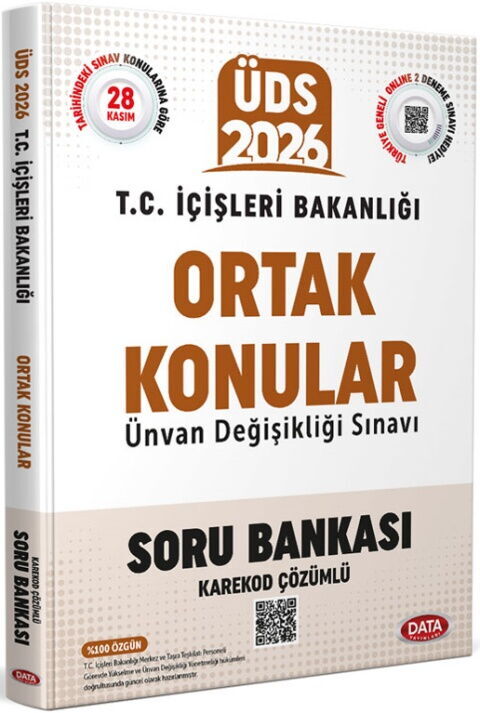 Data Yayınları 2026 ÜDS T.C. İçişleri Bakanlığı GYS Ortak Konular Soru Bankası