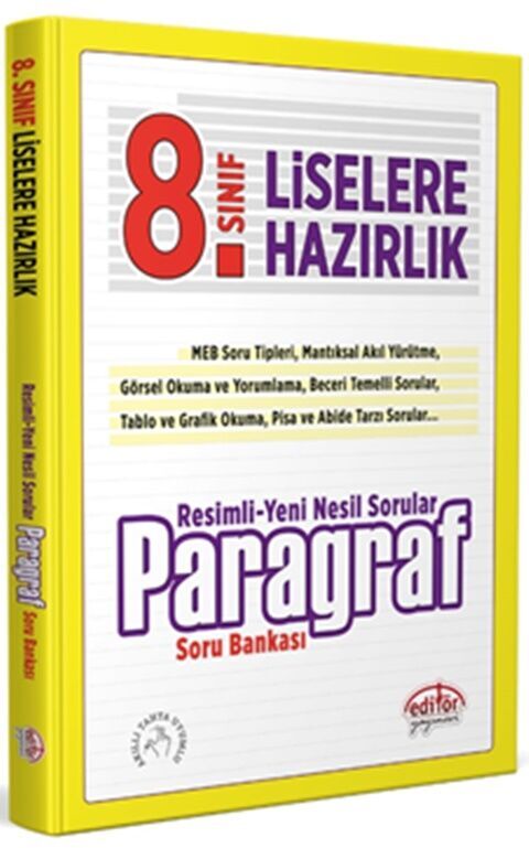 Editör Yayınları 8. Sınıf LGS Resimli Paragraf Premier Baskı