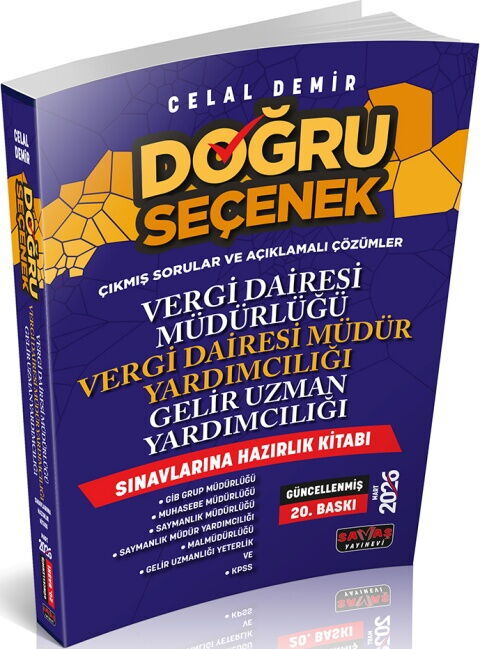 Savaş Yayınları 2026 Doğru Seçenek Vergi Dairesi Müdürlüğü Gelir Uzman Yardımcılığı Sınavlarına Hazırlık Kitabı
