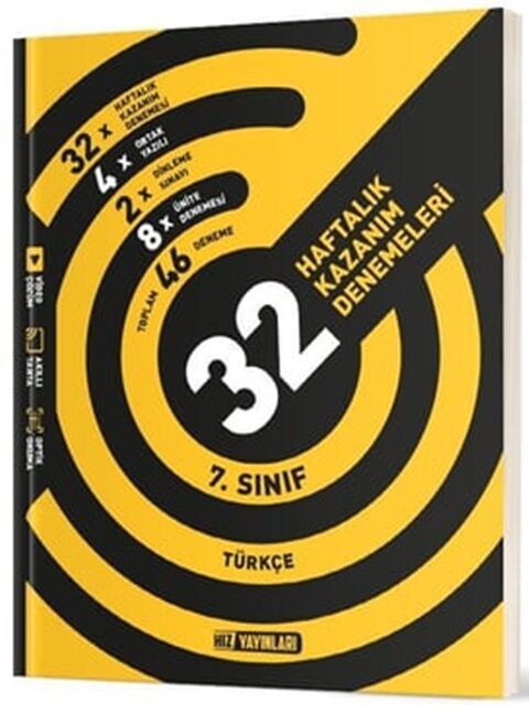 Hız Yayınları 7. Sınıf Türkçe 32 Haftalık Kazanım Denemeleri