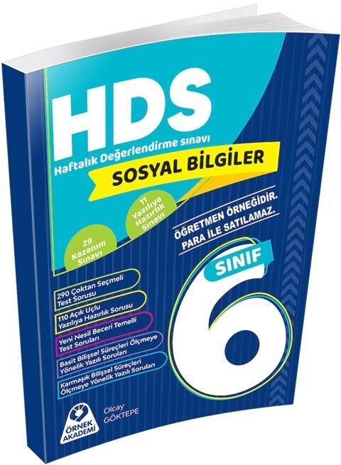 Örnek Akademi 6. Sınıf Sosyal Bilgiler Haftalık Değerlendirme Sınavı HDS