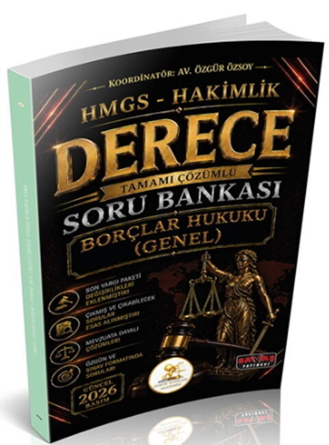 Savaş Yayınları 2026 HUKAL HMGS Hakimlik Derece Borçlar Hukuku Genel Hükümler Soru Bankası