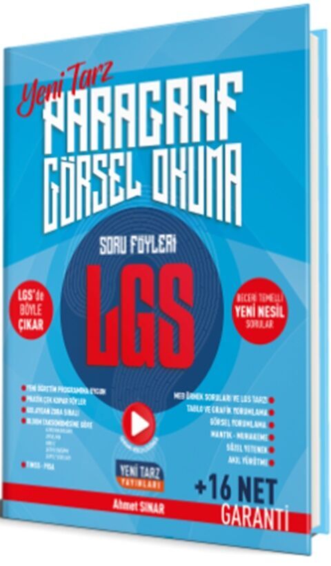 Yeni Tarz Yayınları 8. Sınıf LGS Paragraf Görsel Okuma Soru Föyleri