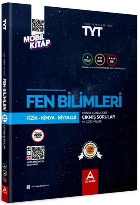 A Yayınları TYT Fen Bilimleri Konularına ve Zorluk Derecelerine Göre Çıkmış Soru ve Çözümleri