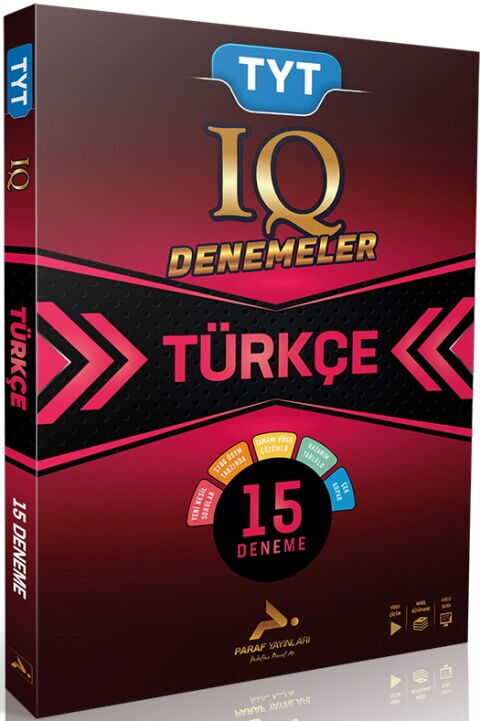 Paraf Yayınları TYT IQ Türkçe Video Çözümlü 15 Branş Deneme