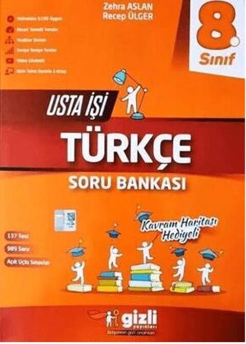 Gizli Yayınları 8. Sınıf LGS Türkçe Usta İşi Soru Bankası