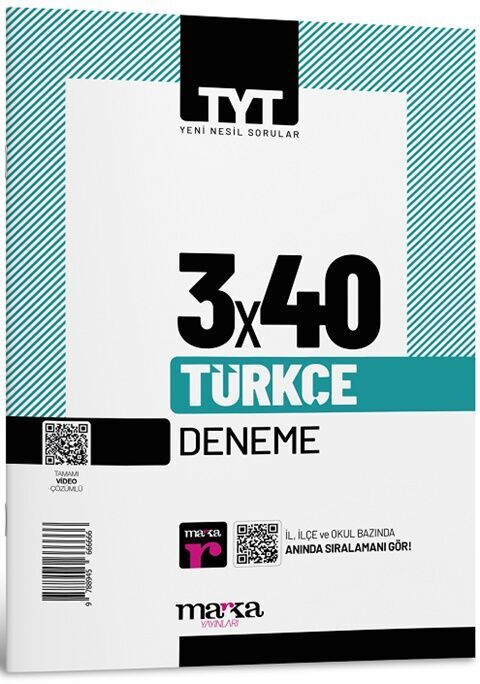 Marka Yayınları TYT Türkçe 3 x 40 Deneme