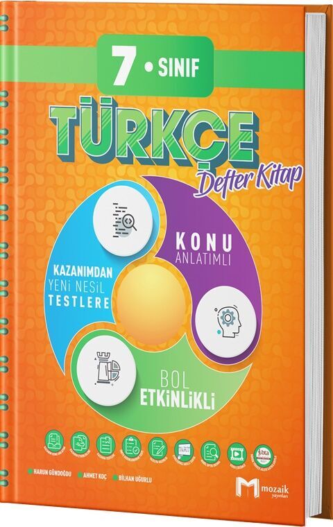 Mozaik Yayınları 7. Sınıf Türkçe Defter Kitap,Kitapİşler - İşler
